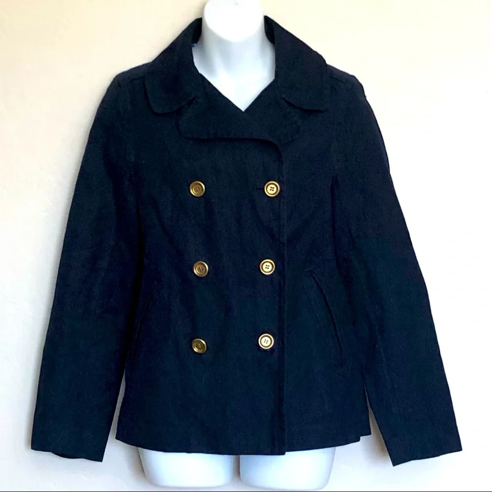 J.Crew Indigo Double Breasted Blazer Sz 8 - Picture 3 of 13